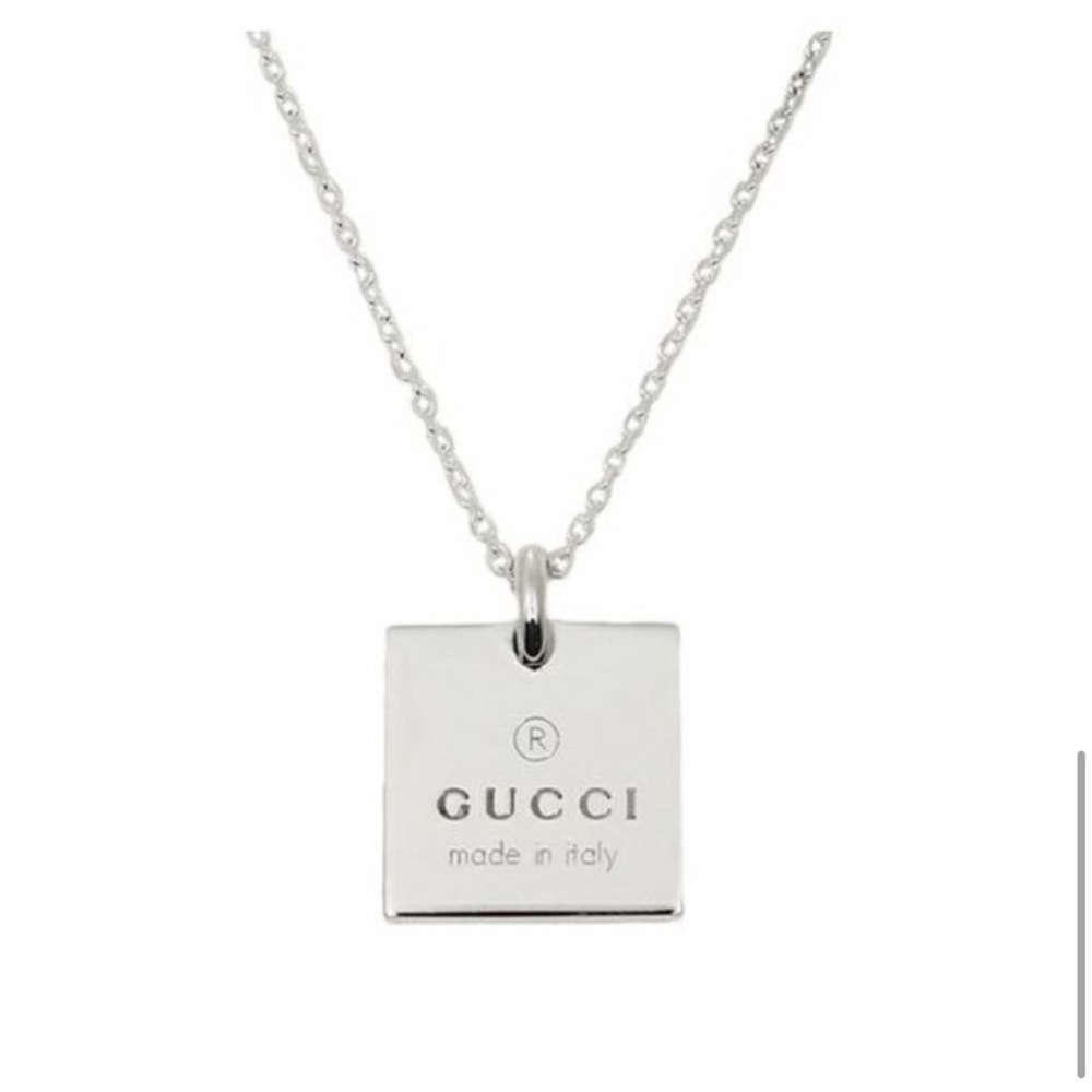 925 sterling silver, Gucci trademark necklace with a clasp closure & adjustable